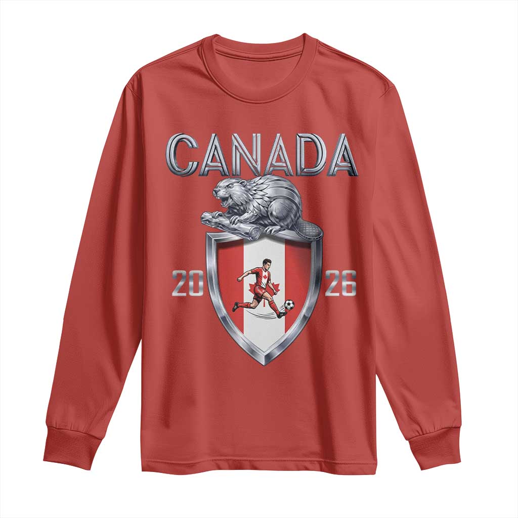 Canada National Soccer Fan Long Sleeve Shirt Proud Canadian Gift