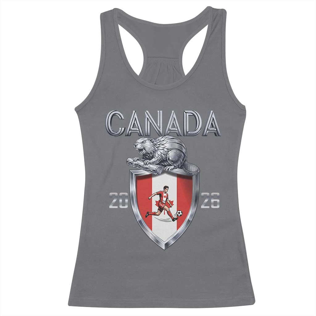 Canada National Soccer Fan Racerback Tank Top Proud Canadian Gift