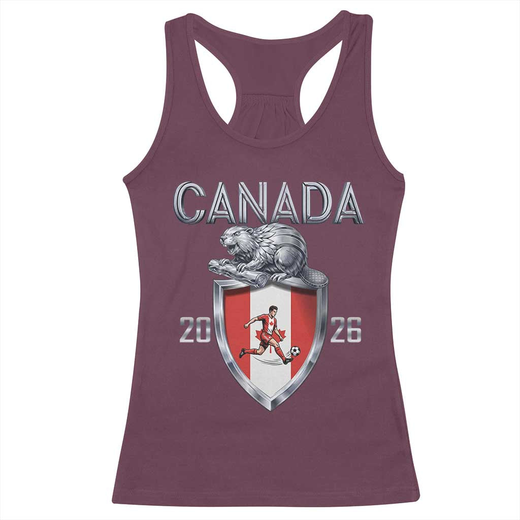 Canada National Soccer Fan Racerback Tank Top Proud Canadian Gift