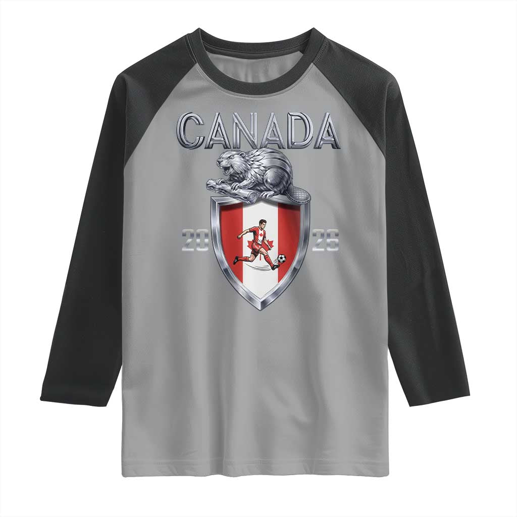 Canada National Soccer Fan Raglan Shirt Proud Canadian Gift