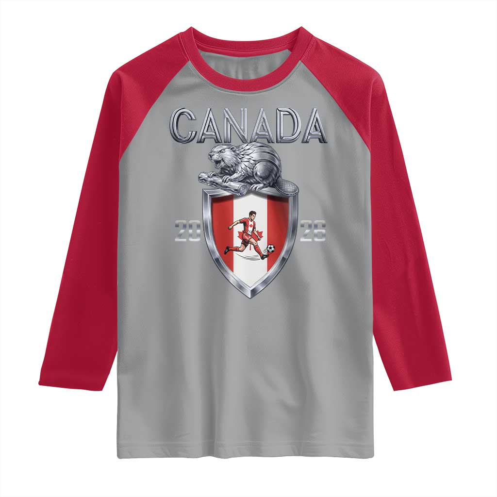Canada National Soccer Fan Raglan Shirt Proud Canadian Gift