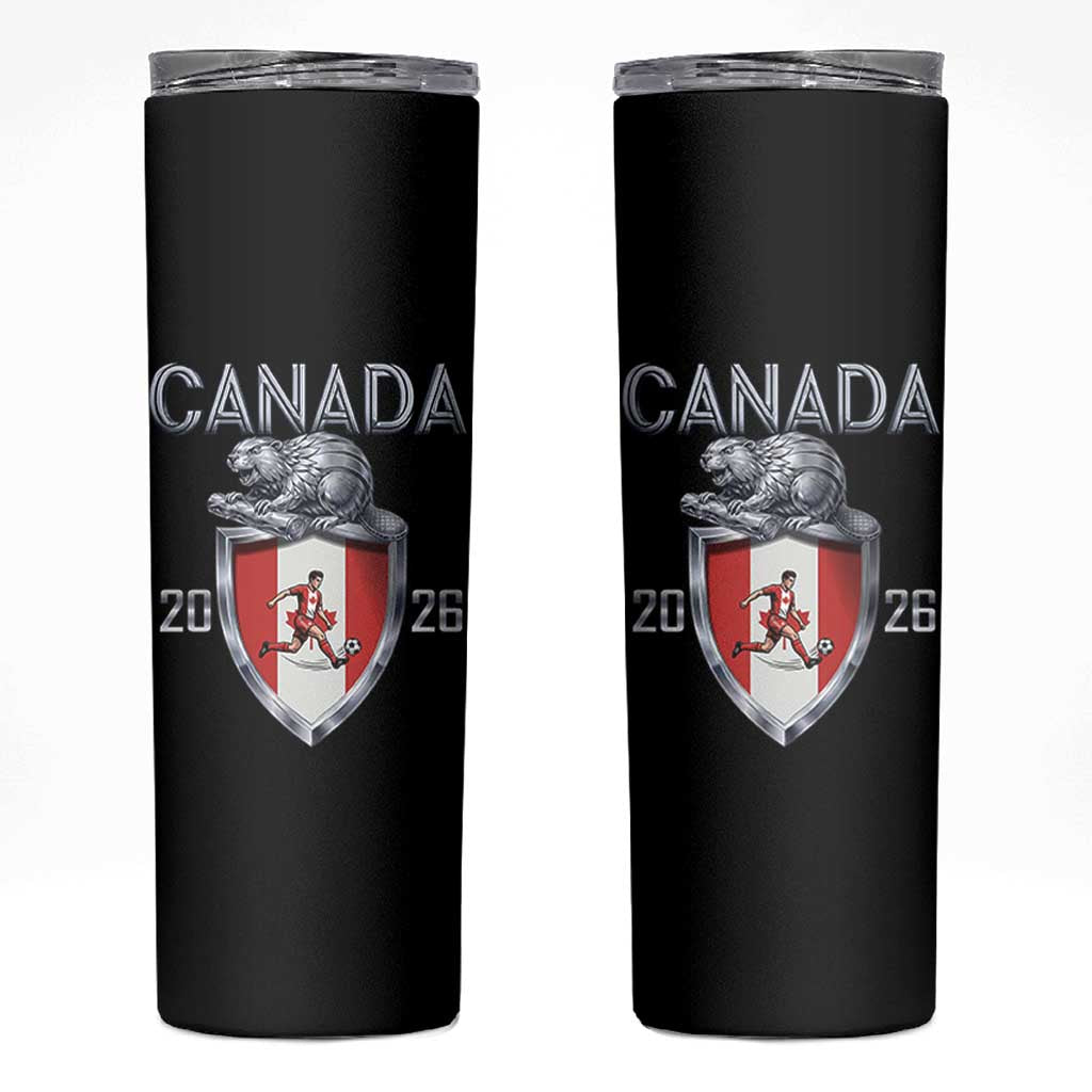 Canada National Soccer Fan Skinny Tumbler Proud Canadian Gift