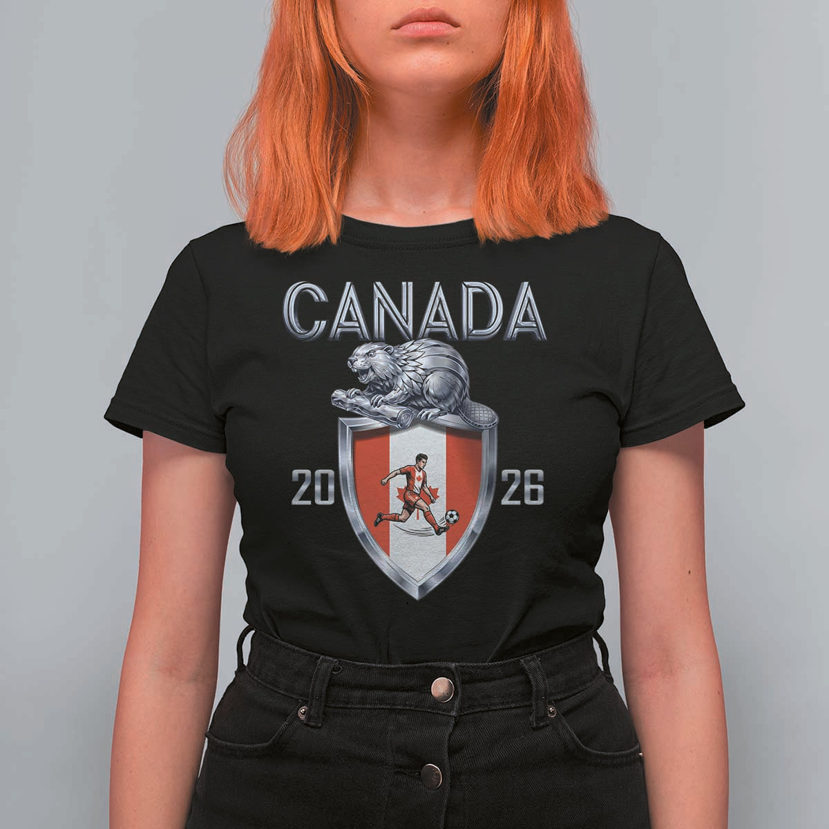 Canada National Soccer Fan T Shirt For Women Proud Canadian Gift