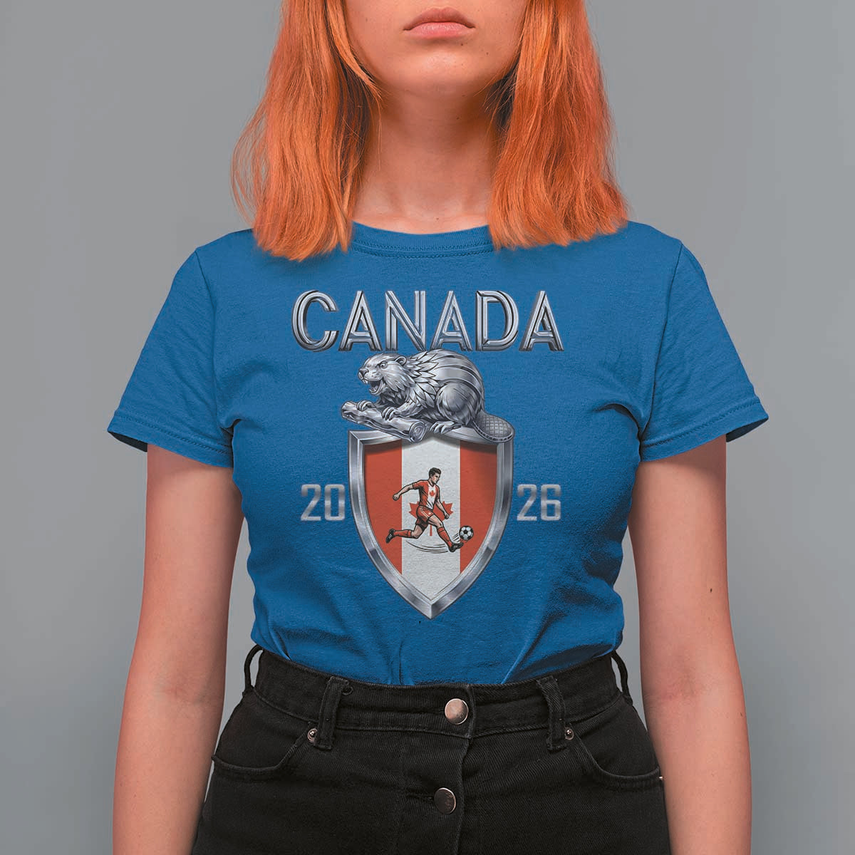 Canada National Soccer Fan T Shirt For Women Proud Canadian Gift