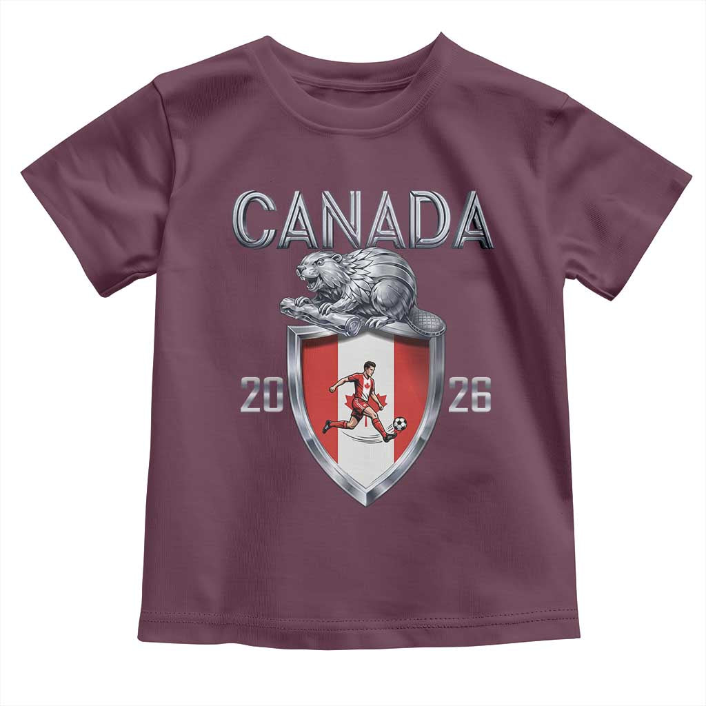 Canada National Soccer Fan Toddler T Shirt Proud Canadian Gift