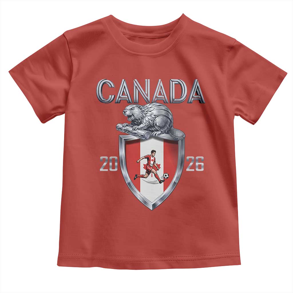Canada National Soccer Fan Toddler T Shirt Proud Canadian Gift