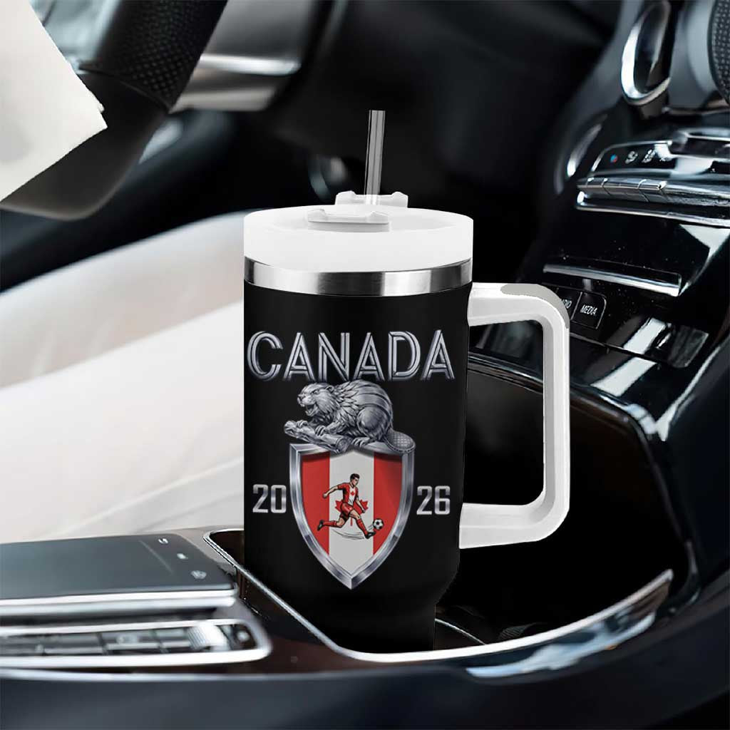 Canada National Soccer Fan Tumbler With Handle Proud Canadian Gift