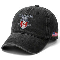 Canada National Soccer Fan Washed Cotton Baseball Cap Proud Canadian Gift