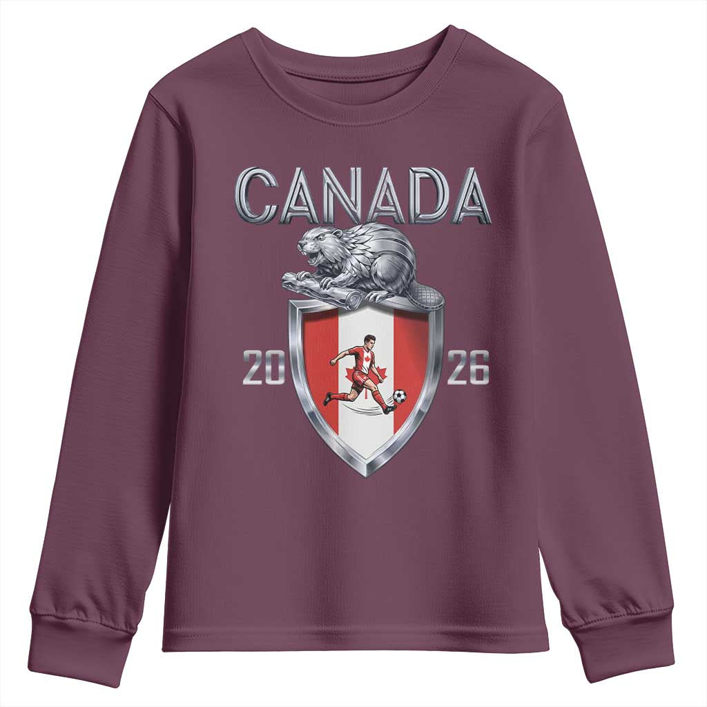 Canada National Soccer Fan Youth Sweatshirt Proud Canadian Gift