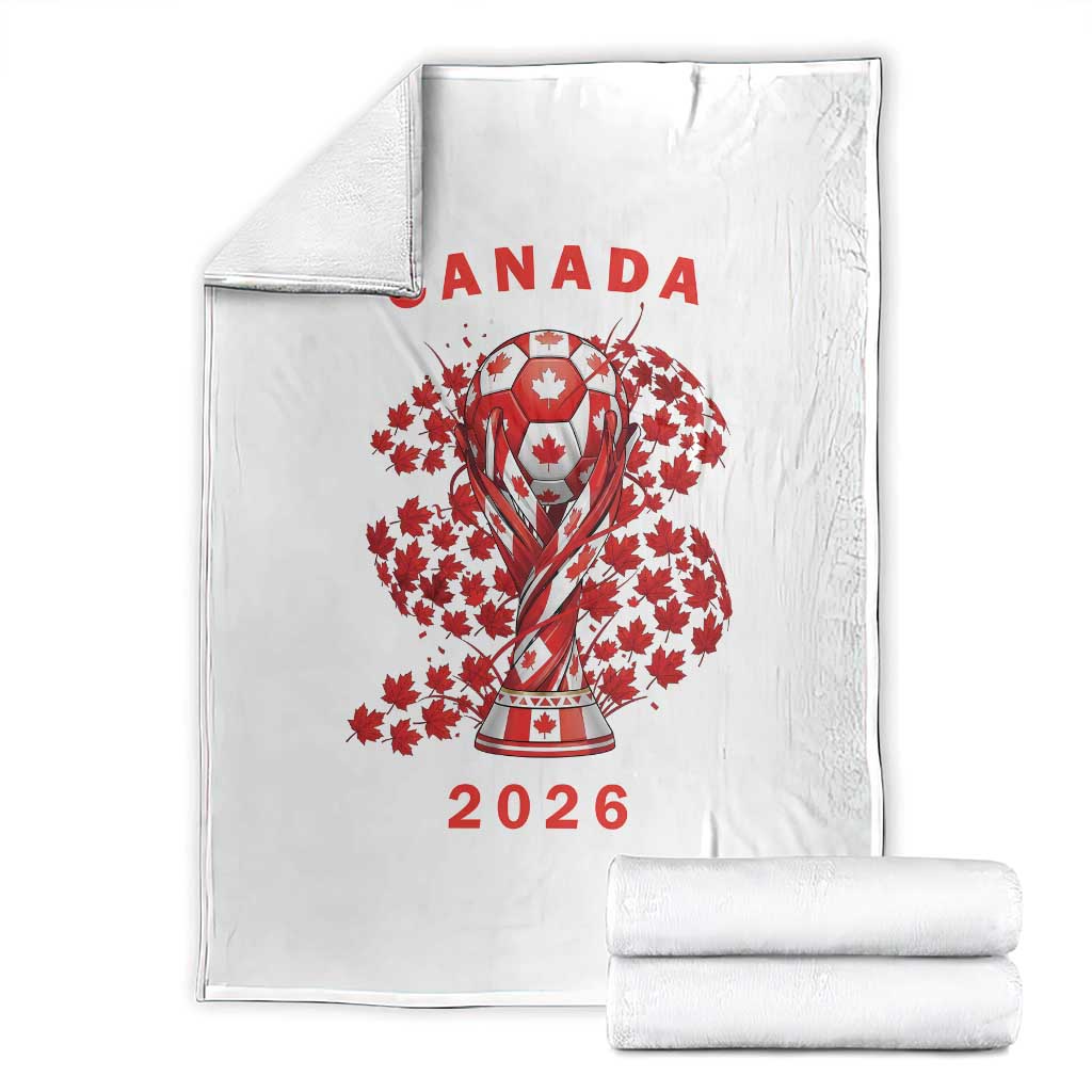 Proud Canada National Soccer Fan 2026 Patriotic Gift Throw Blanket