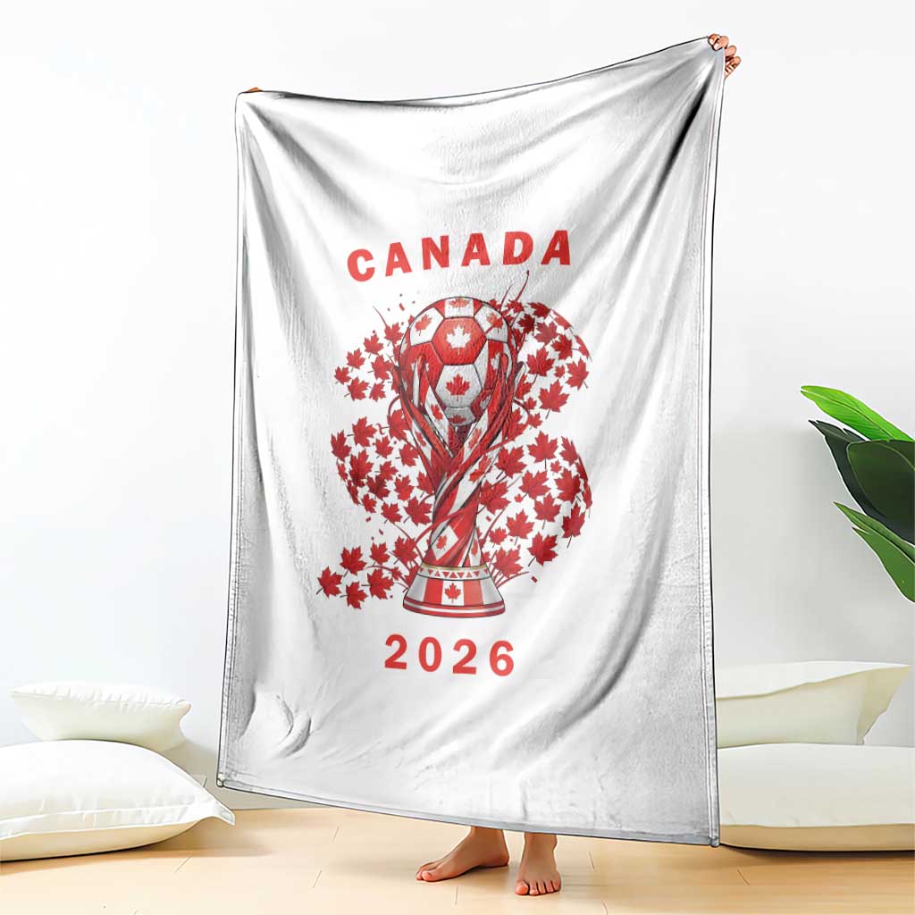 Proud Canada National Soccer Fan 2026 Patriotic Gift Throw Blanket