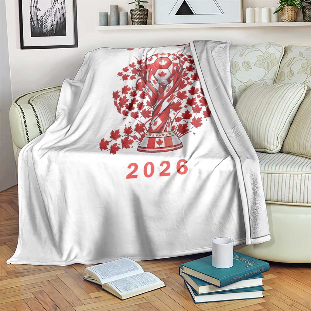 Proud Canada National Soccer Fan 2026 Patriotic Gift Throw Blanket