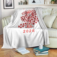 Proud Canada National Soccer Fan 2026 Patriotic Gift Throw Blanket