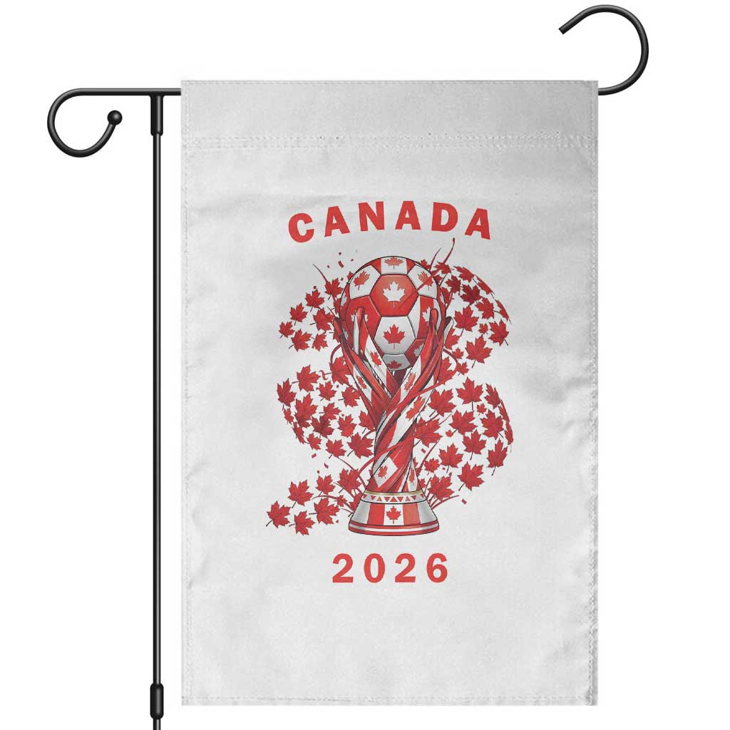 Proud Canada National Soccer Fan 2026 Patriotic Gift Garden Flag