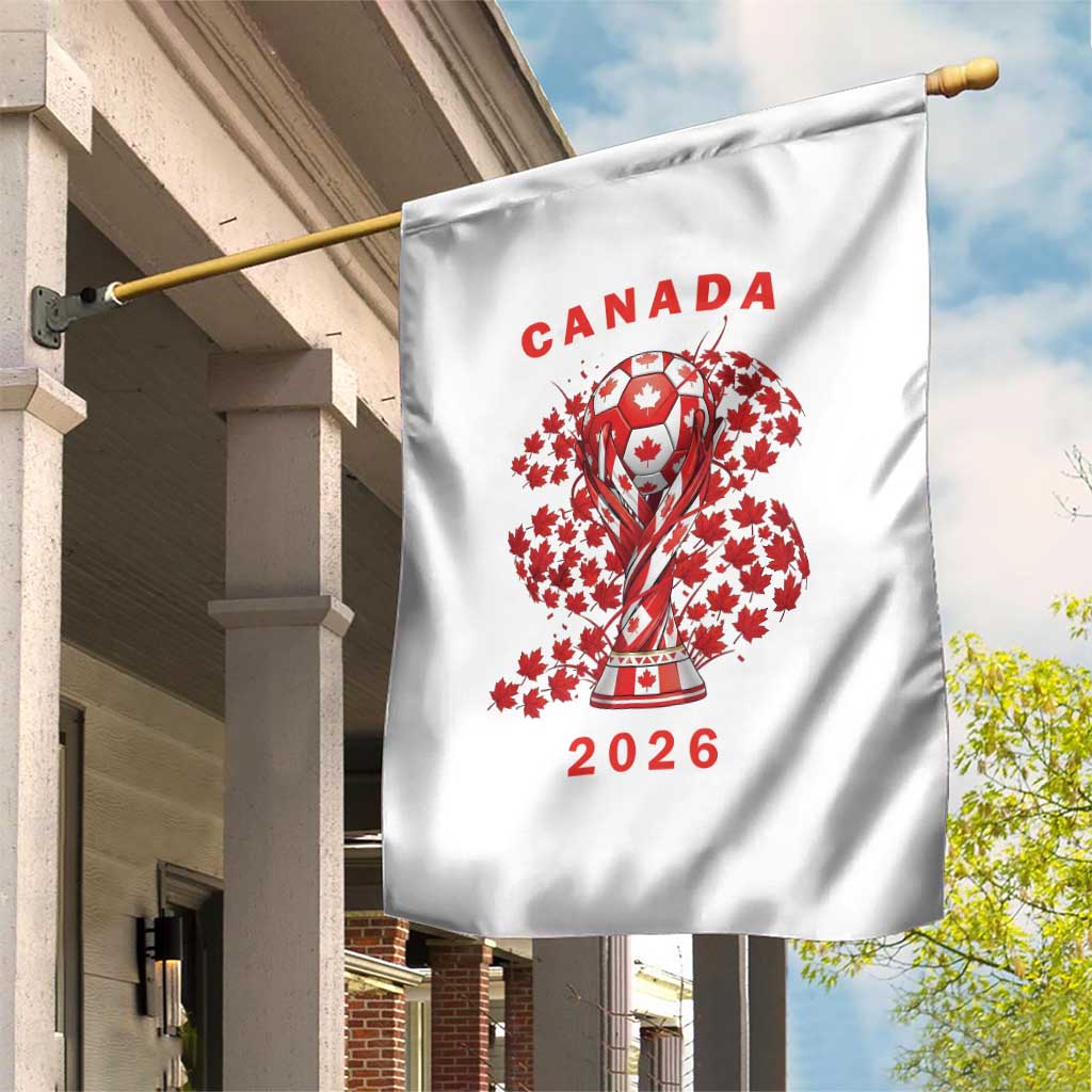 Proud Canada National Soccer Fan 2026 Patriotic Gift Garden Flag