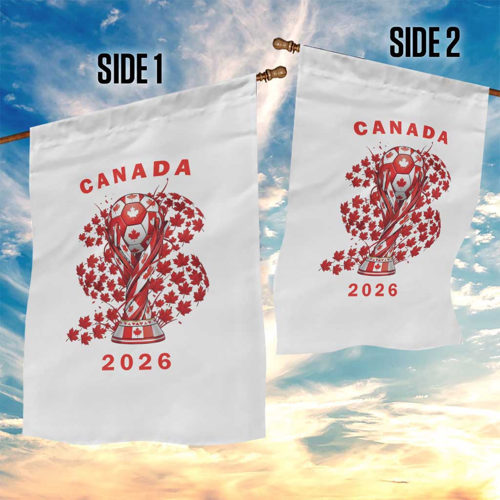 Proud Canada National Soccer Fan 2026 Patriotic Gift Garden Flag