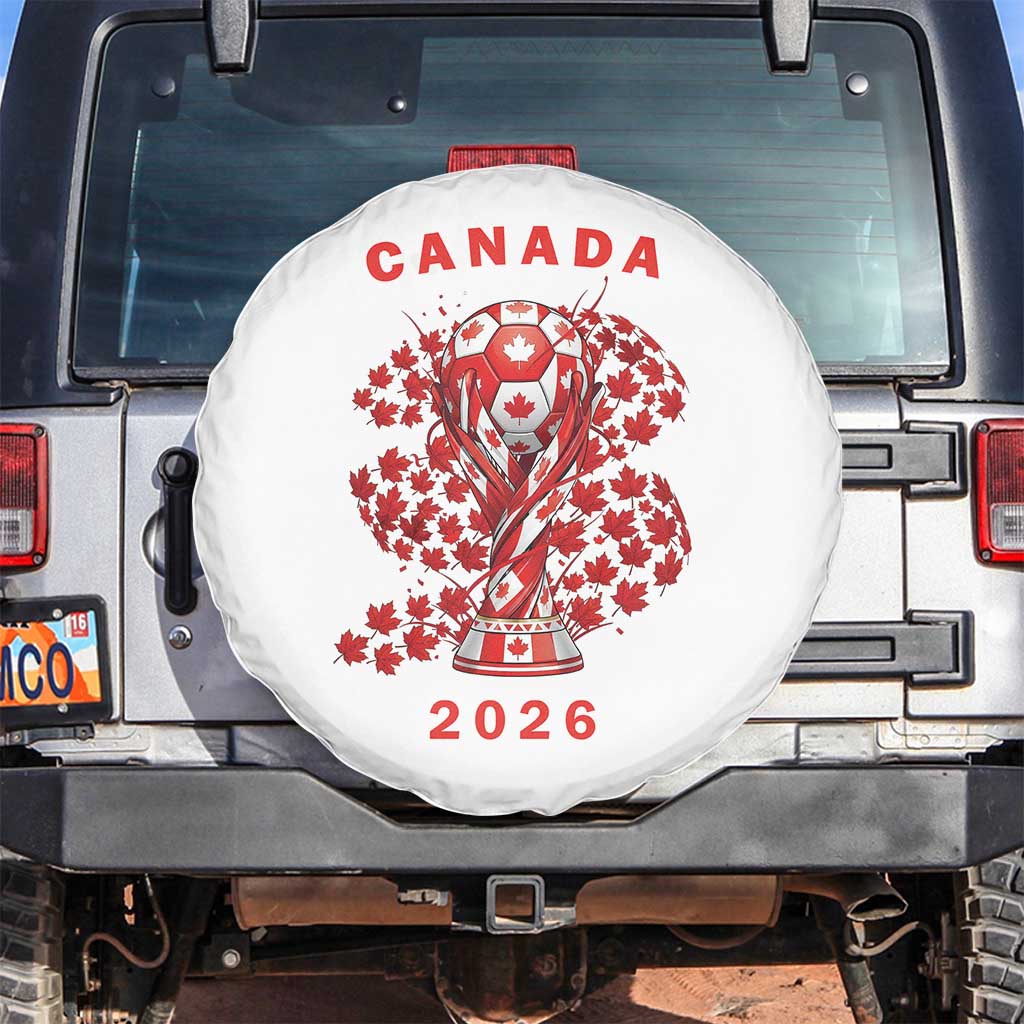 Proud Canada National Soccer Fan 2026 Patriotic Gift Spare Tire Cover