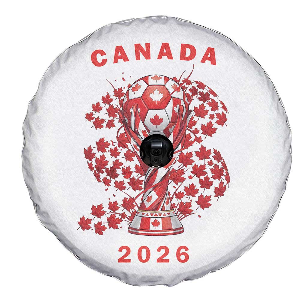 Proud Canada National Soccer Fan 2026 Patriotic Gift Spare Tire Cover
