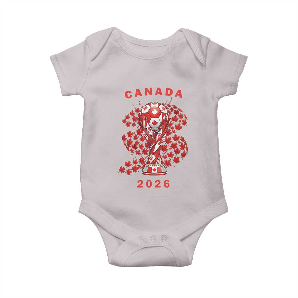 Proud Canada National Soccer Fan 2026 Patriotic Gift Baby Onesie