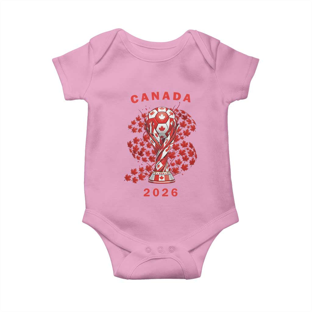Proud Canada National Soccer Fan 2026 Patriotic Gift Baby Onesie