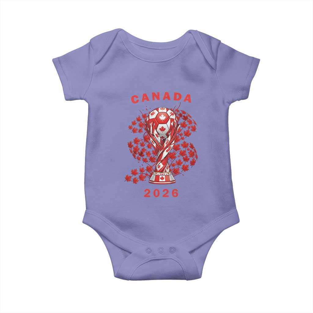 Proud Canada National Soccer Fan 2026 Patriotic Gift Baby Onesie