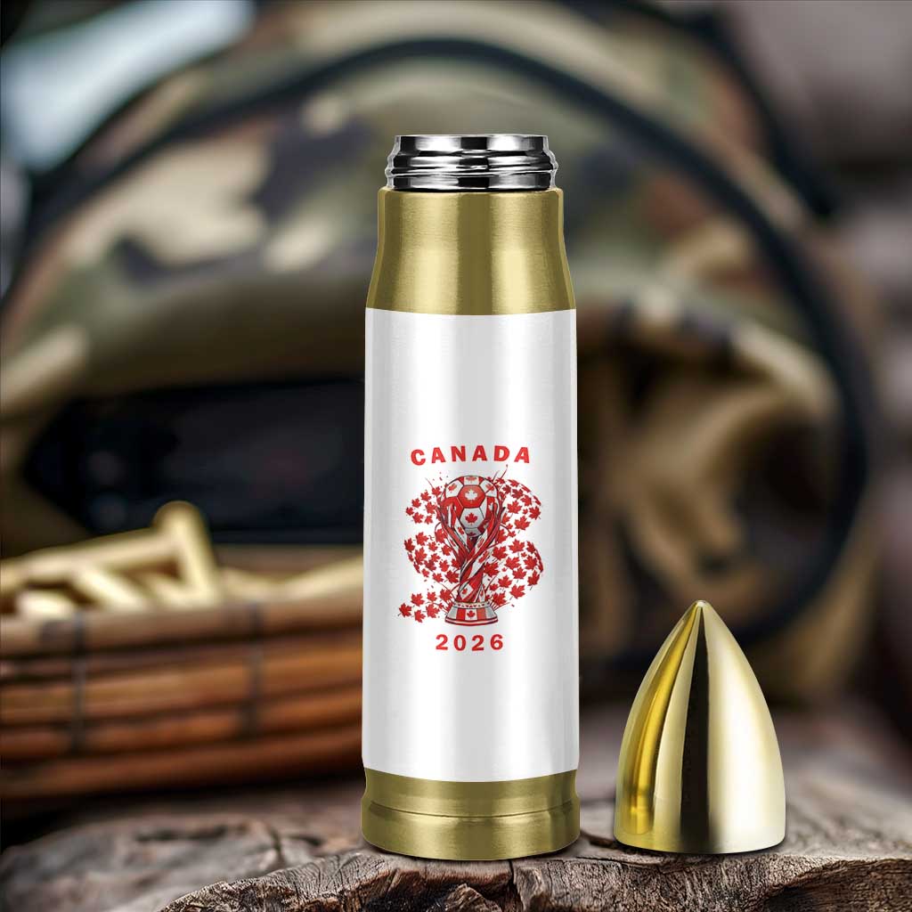 Proud Canada National Soccer Fan 2026 Patriotic Gift Bullet Tumbler