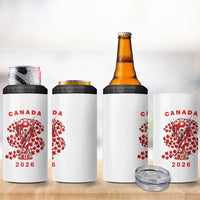 Proud Canada National Soccer Fan 2026 Patriotic Gift 4 in 1 Can Cooler Tumbler