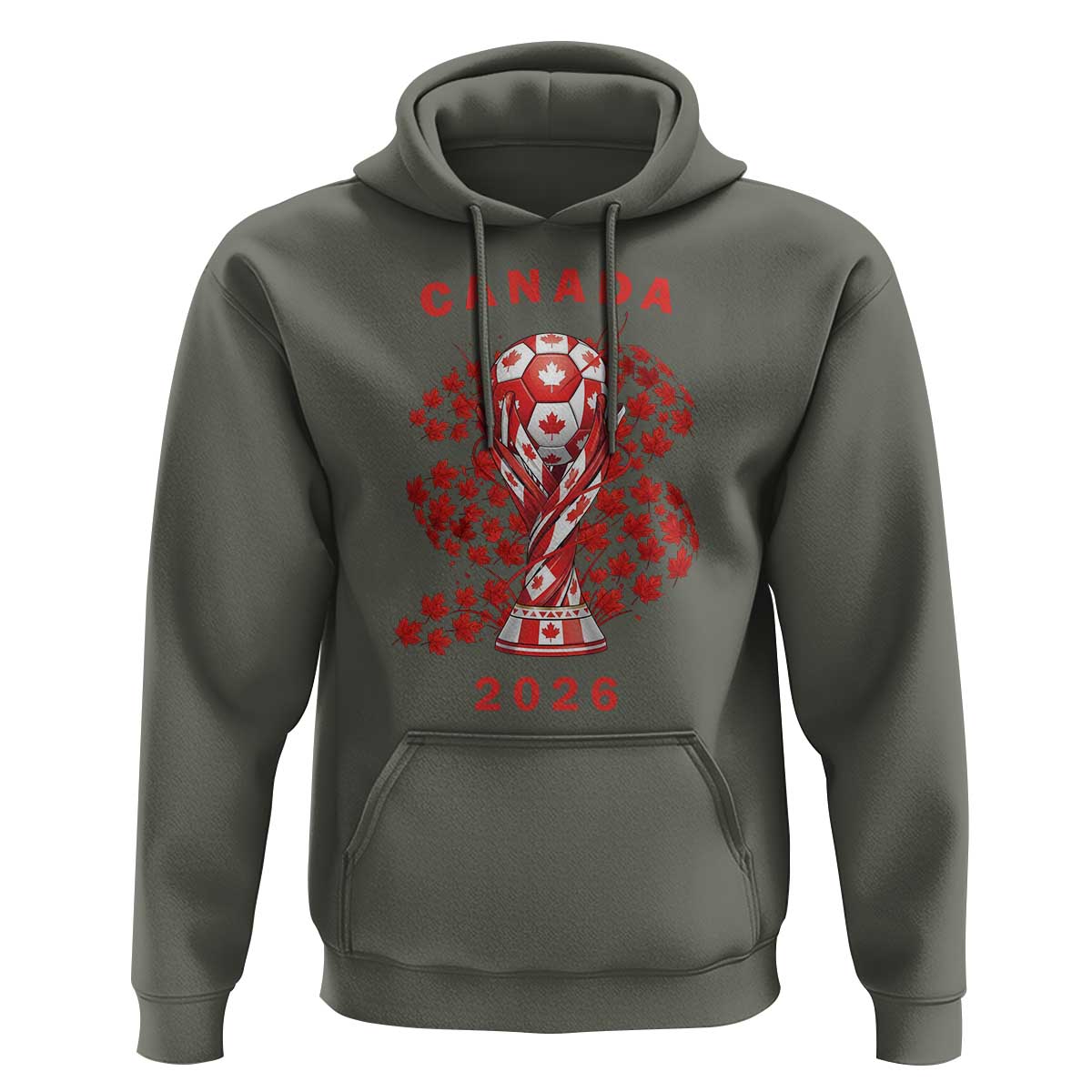 Proud Canada National Soccer Fan 2026 Patriotic Gift Hoodie