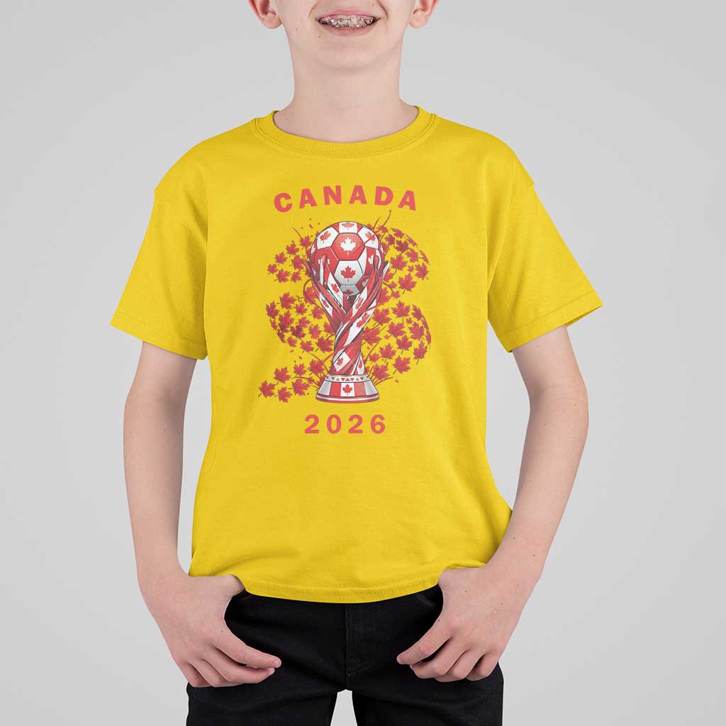 Proud Canada National Soccer Fan 2026 Patriotic Gift T Shirt For Kid
