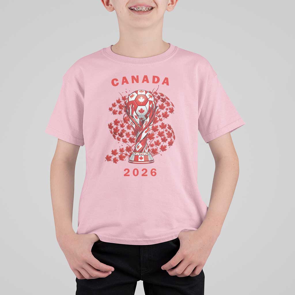 Proud Canada National Soccer Fan 2026 Patriotic Gift T Shirt For Kid
