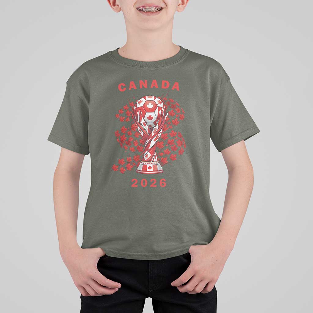 Proud Canada National Soccer Fan 2026 Patriotic Gift T Shirt For Kid