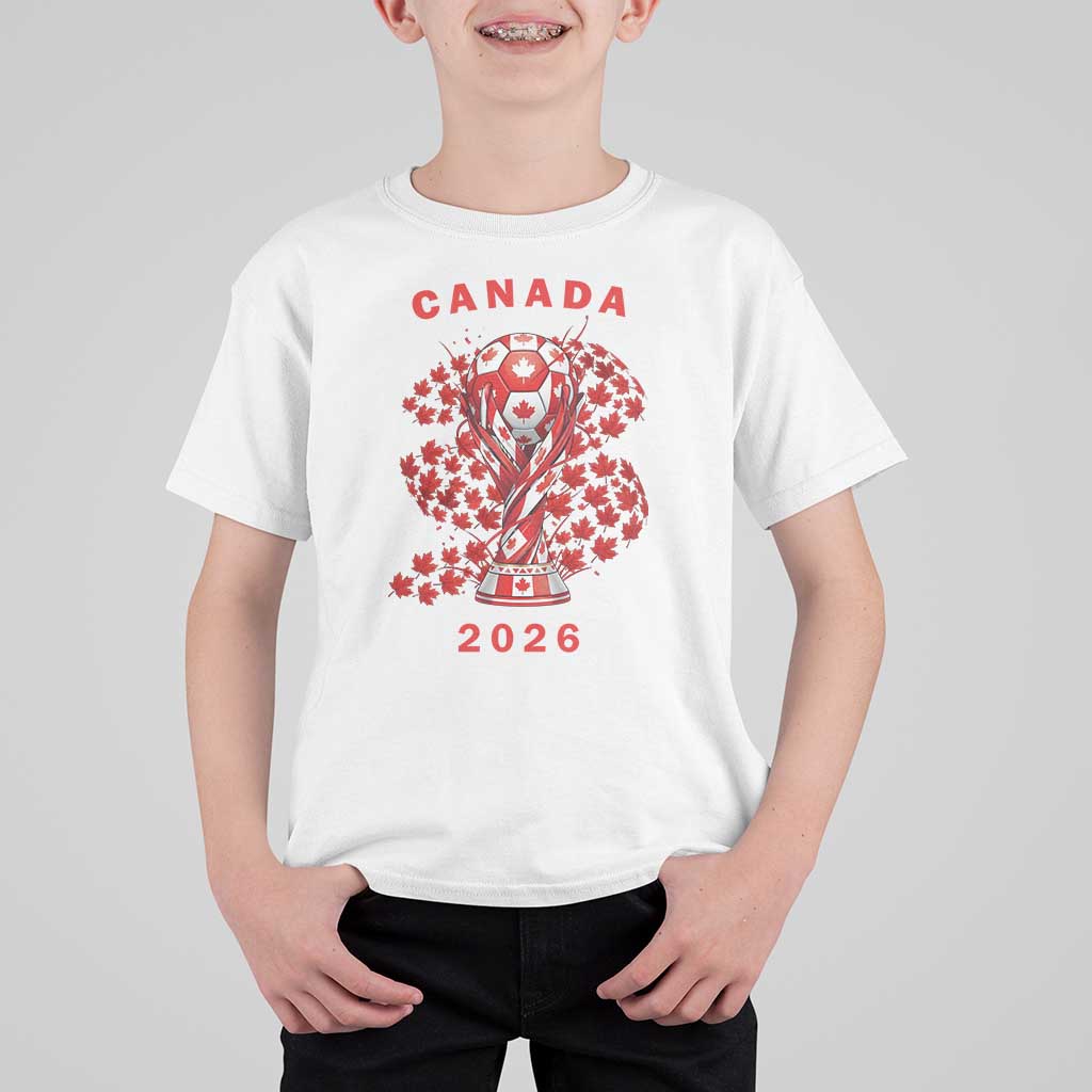 Proud Canada National Soccer Fan 2026 Patriotic Gift T Shirt For Kid