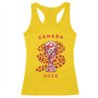 Proud Canada National Soccer Fan 2026 Patriotic Gift Racerback Tank Top