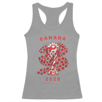 Proud Canada National Soccer Fan 2026 Patriotic Gift Racerback Tank Top