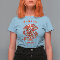 Proud Canada National Soccer Fan 2026 Patriotic Gift T Shirt For Women