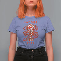 Proud Canada National Soccer Fan 2026 Patriotic Gift T Shirt For Women