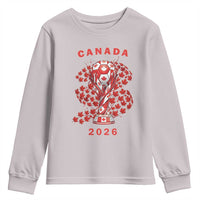 Proud Canada National Soccer Fan 2026 Patriotic Gift Youth Sweatshirt