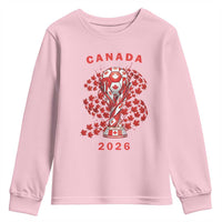 Proud Canada National Soccer Fan 2026 Patriotic Gift Youth Sweatshirt