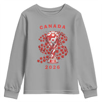 Proud Canada National Soccer Fan 2026 Patriotic Gift Youth Sweatshirt