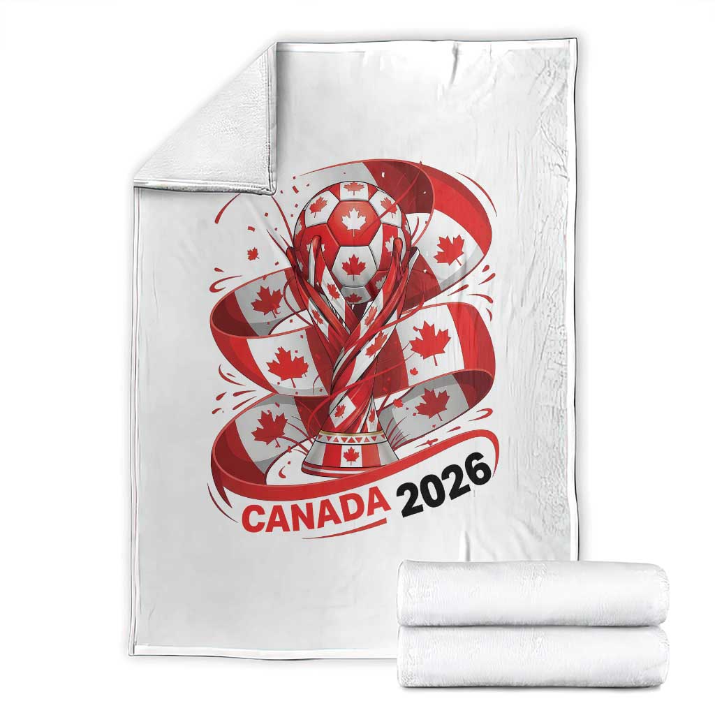 Canada Soccer Fan Throw Blanket International Football Lover Gift