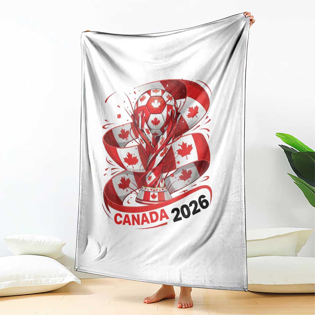 Canada Soccer Fan Throw Blanket International Football Lover Gift