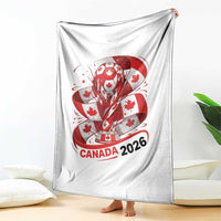 Canada Soccer Fan Throw Blanket International Football Lover Gift