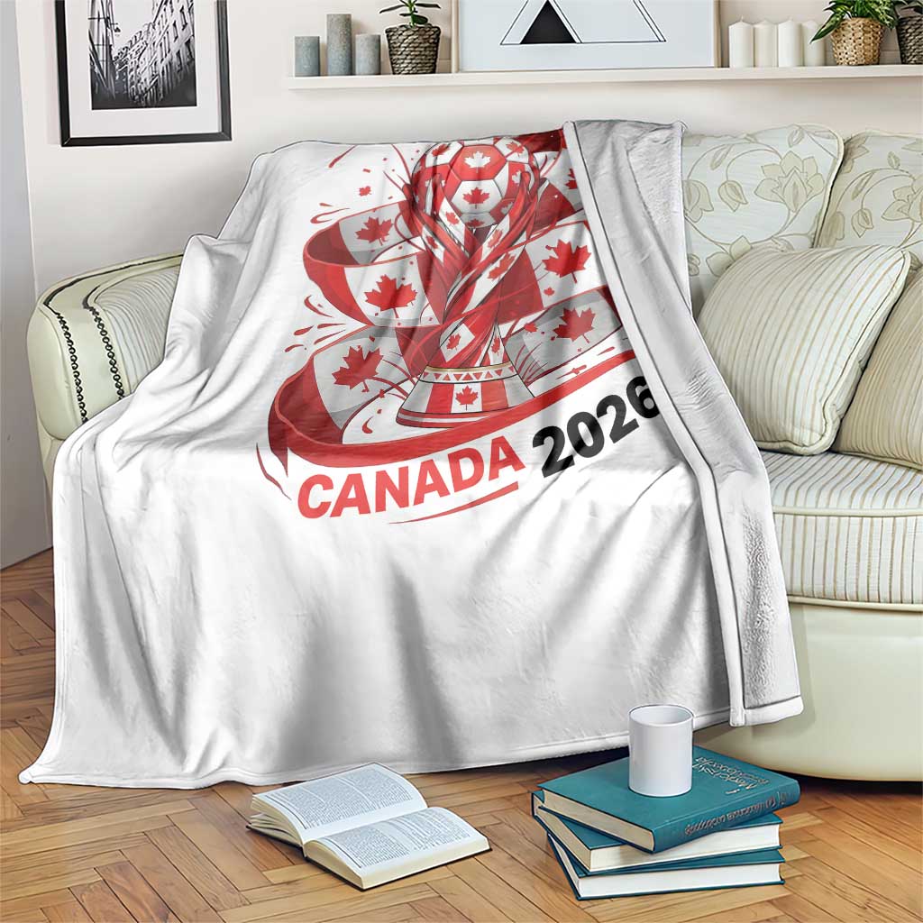 Canada Soccer Fan Throw Blanket International Football Lover Gift