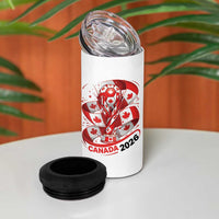 Canada Soccer Fan 4 in 1 Can Cooler Tumbler International Football Lover Gift