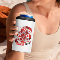 Canada Soccer Fan 4 in 1 Can Cooler Tumbler International Football Lover Gift
