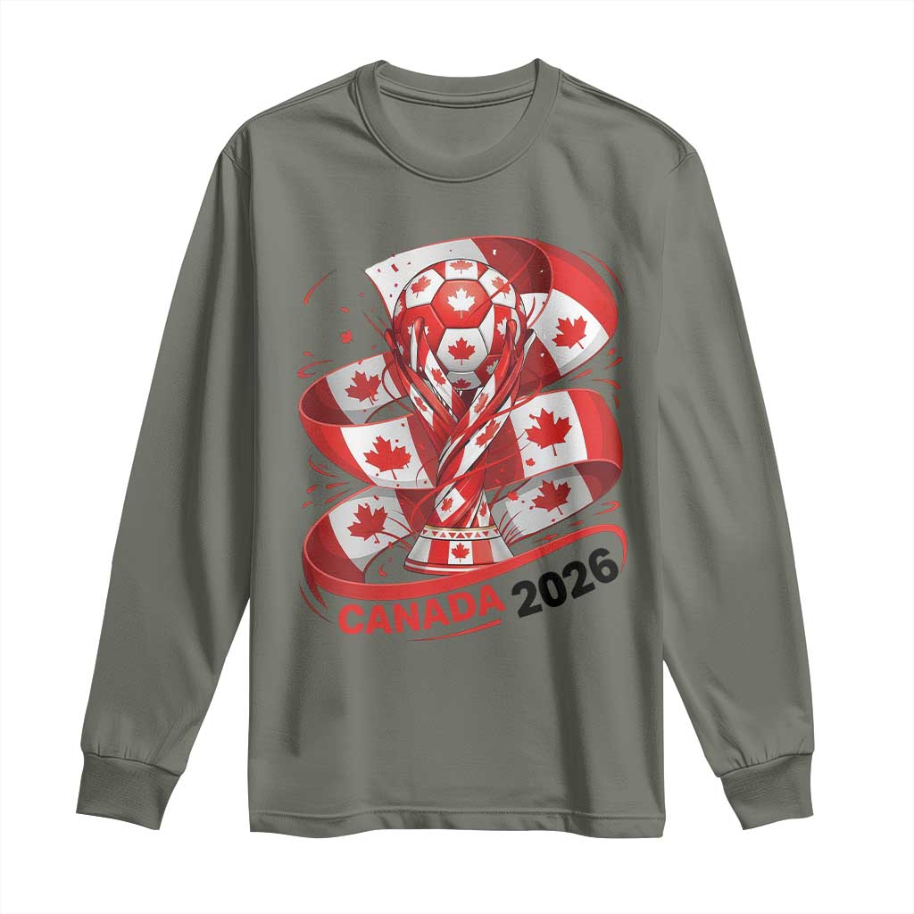 Canada Soccer Fan Long Sleeve Shirt International Football Lover Gift