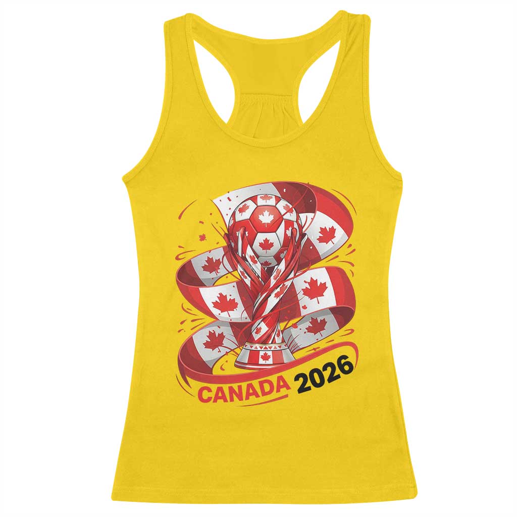 Canada Soccer Fan Racerback Tank Top International Football Lover Gift