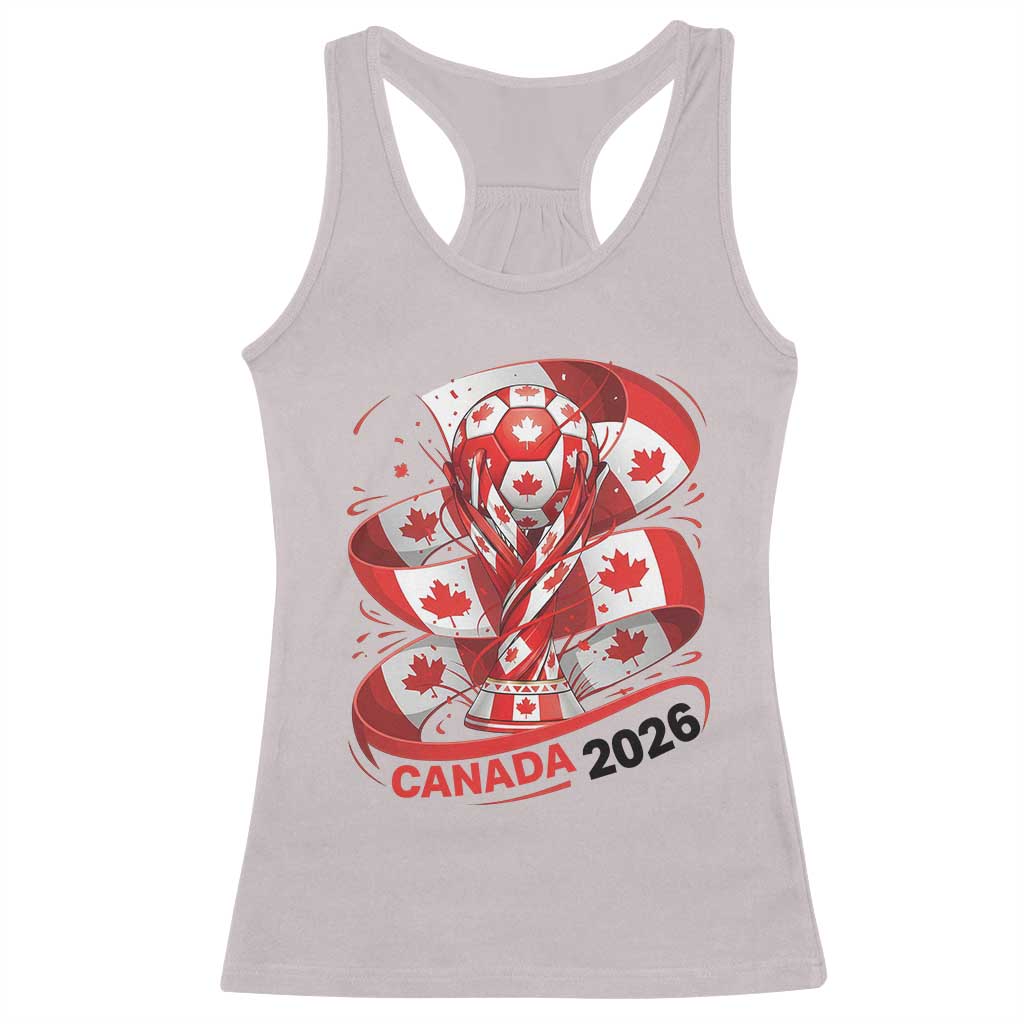 Canada Soccer Fan Racerback Tank Top International Football Lover Gift