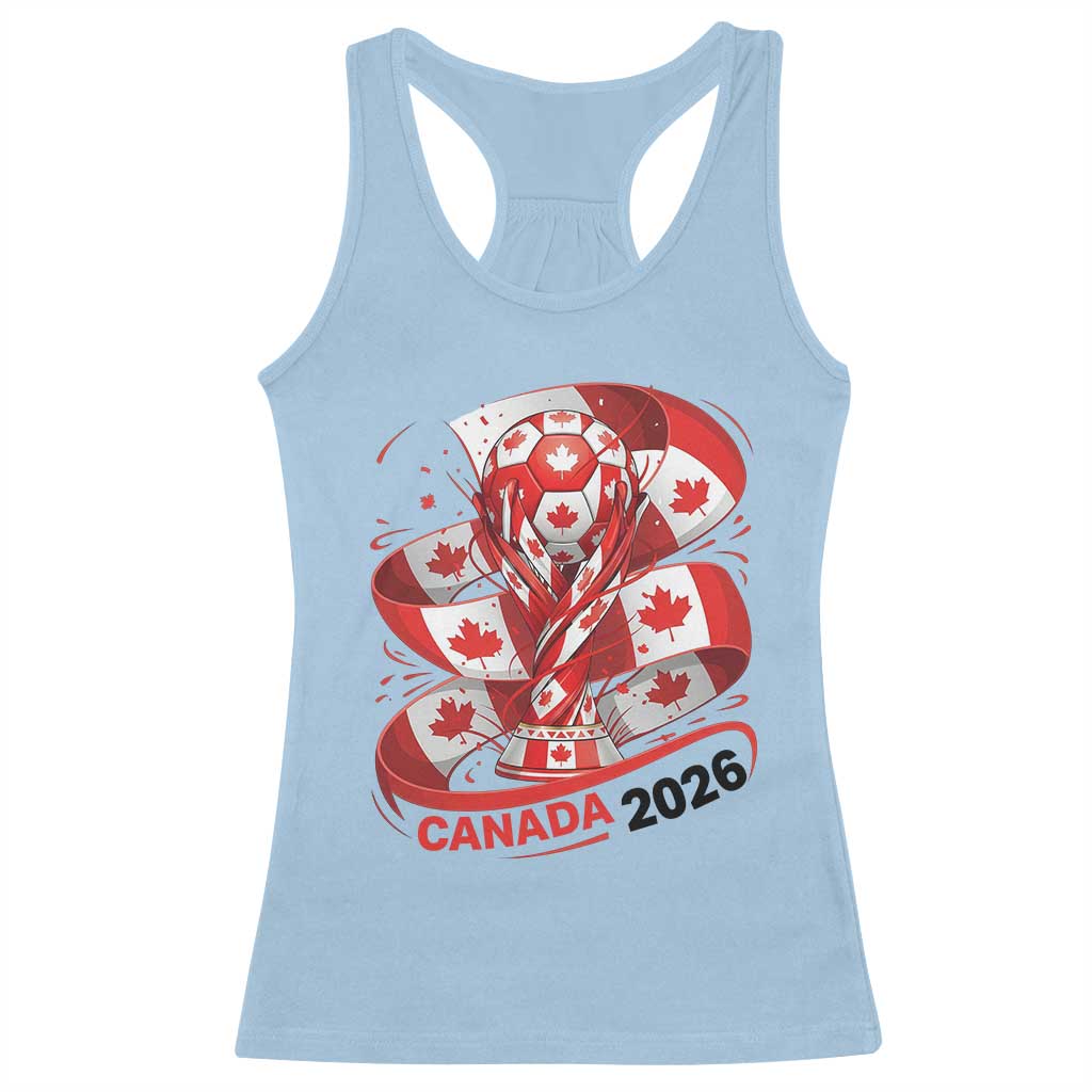 Canada Soccer Fan Racerback Tank Top International Football Lover Gift