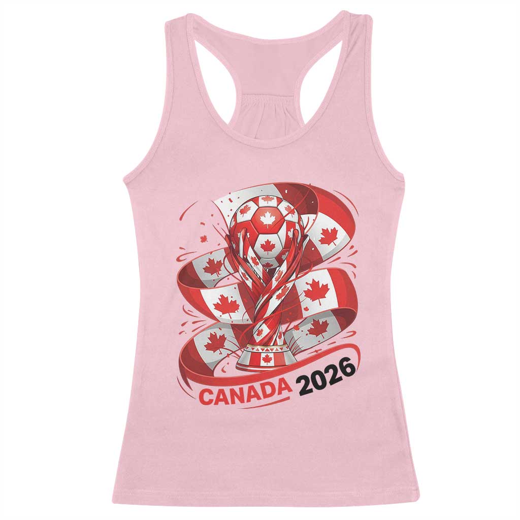 Canada Soccer Fan Racerback Tank Top International Football Lover Gift